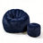 Compression 40"W Comfy Pumpkin Bean Bag Couch Sofa Chair,Modern Faux Fur Bean Bag Chair With Ottoman-1556800772