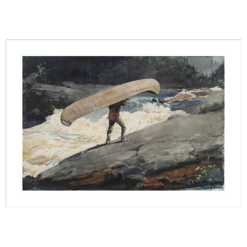 «The Portage» par Winslow Homer, impression giclée sur cadre, H 30,15 po x l 41,5 po