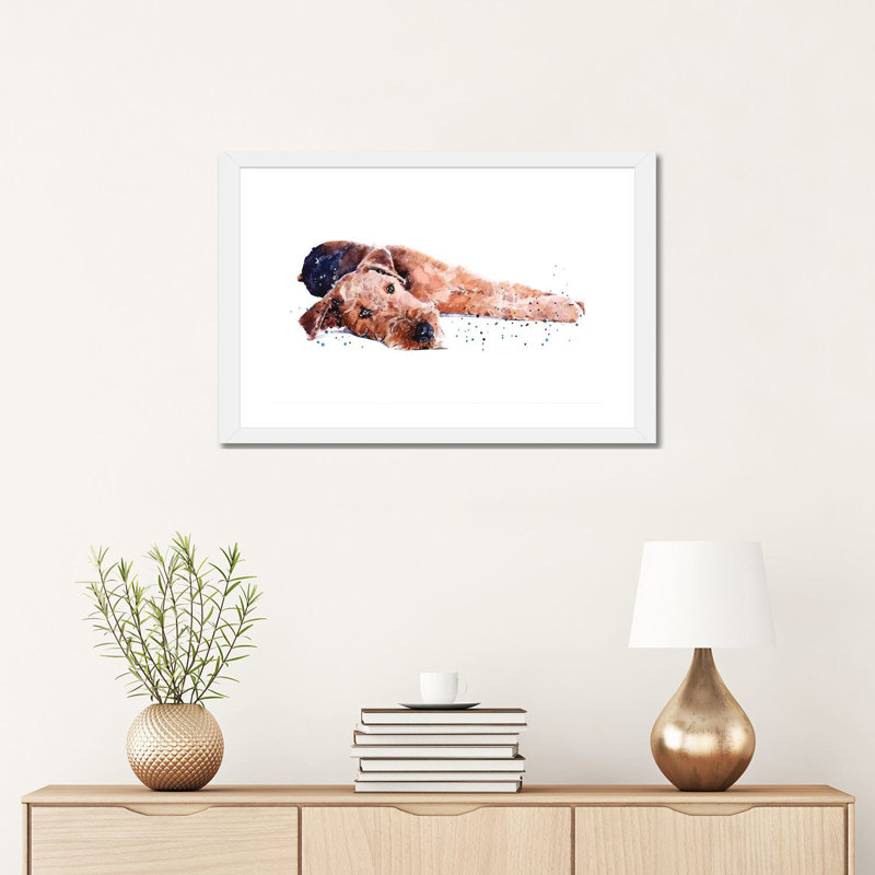Reproduction d’art, impression, H 16 po x l 24 po x P 1 po, Papier encadré blanc, Blanc