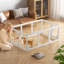Ensemble d'extension modulaire pour parc pour animaux de compagnie, 2 panneaux, espace supplémentaire pour enclos de jeu pour chien