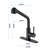 Matte Black Kitchen Faucet With Pull Down , Single Handle Sink Tap 360 Rotating High Nozzle. Corrosion And Rust Treatment For Function. Easily Control Water Temperature Flow A Handle. Stainless Steel