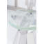 Anika Glass Top Pedestal End Table