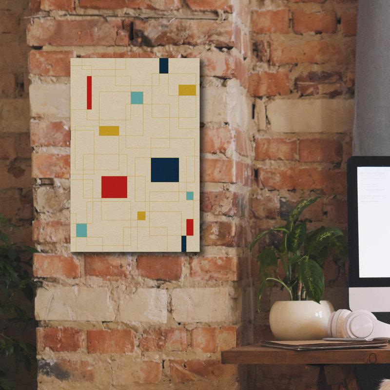 «Ettina Mid Century Modern 4 on Canvas» par Gary Williams, reproduction, H 18 po x l 12 po x P 0,75 po