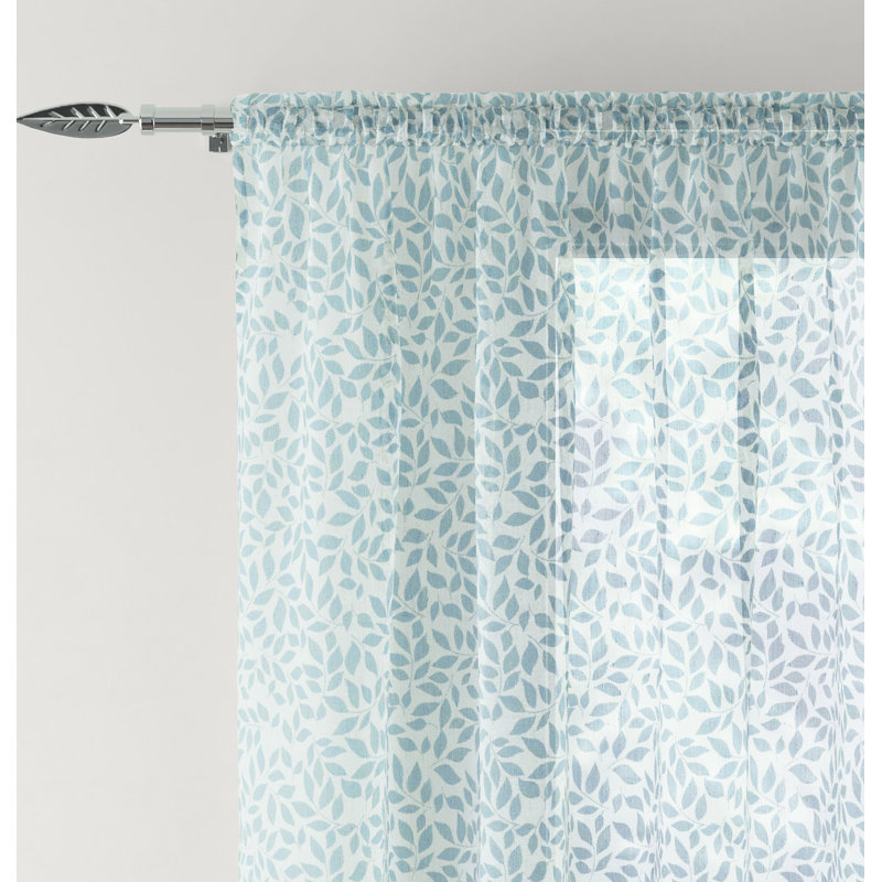 Rockwood Sheer Curtain Pair, 140cm Width x 183cm Drop, Blue