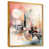 Toile avec cadre flottant or