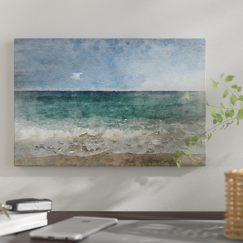 «Seascape II» par Irena Orlov - impression sur toile tendue, H 40 po x l 60 po x P 1,5 po, Toile tendue, Pas de tapis