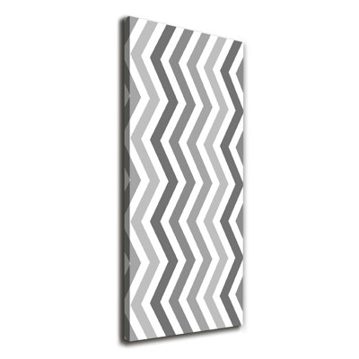 Gray Zigzags - Wrapped Canvas Print