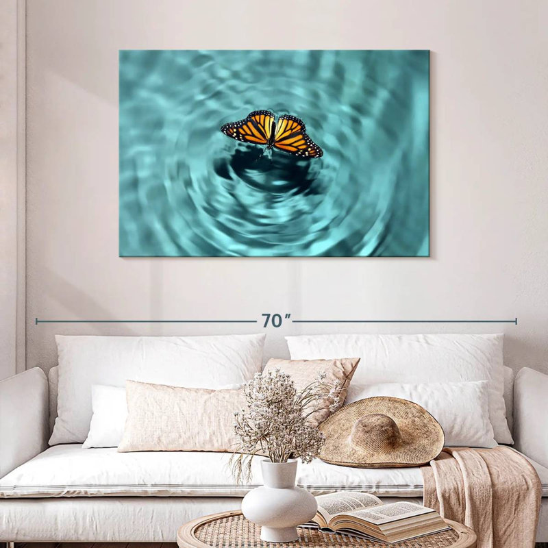 Butterfly Water, 30" H x 45" W