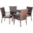 Donato 4 - Person Wicker Patio Dining Set with Round Table