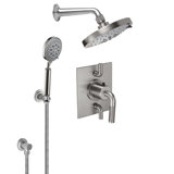 Descanso 2.0 GPM Styletherm 0.5" Thermostatic Shower System with Showerhead and Handshower on Hook