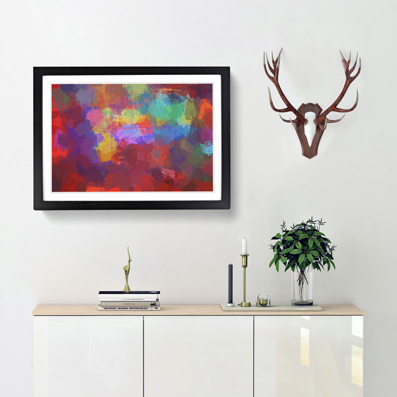 Eternal Thoughts in Abstract - Picture Frame Painting Print, 36cm H x 48cm W x 2cm D, Black Framed