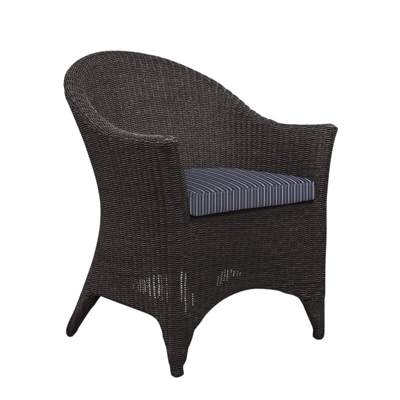 Cape Cod Patio Dining Chair with Cushion (Set of 2), Royal Navy, Cape Cod Black
