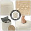 Repose-pieds rond avec rangement et 2 tabourets de coiffeuse rembourrés en velours pour lignes de maquillage-96384313