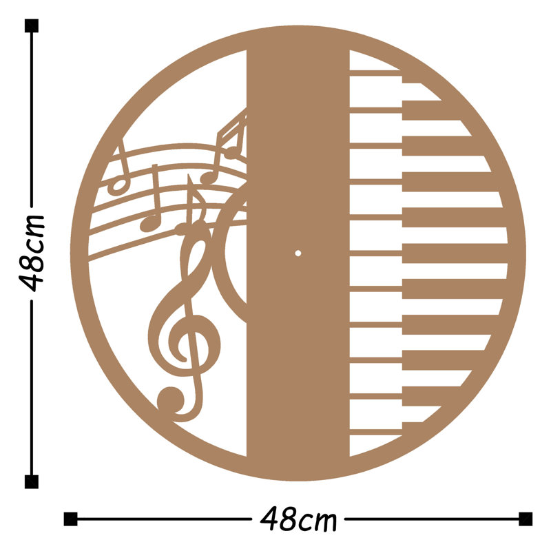 Nadell Metal Wall Clock, Copper/Black