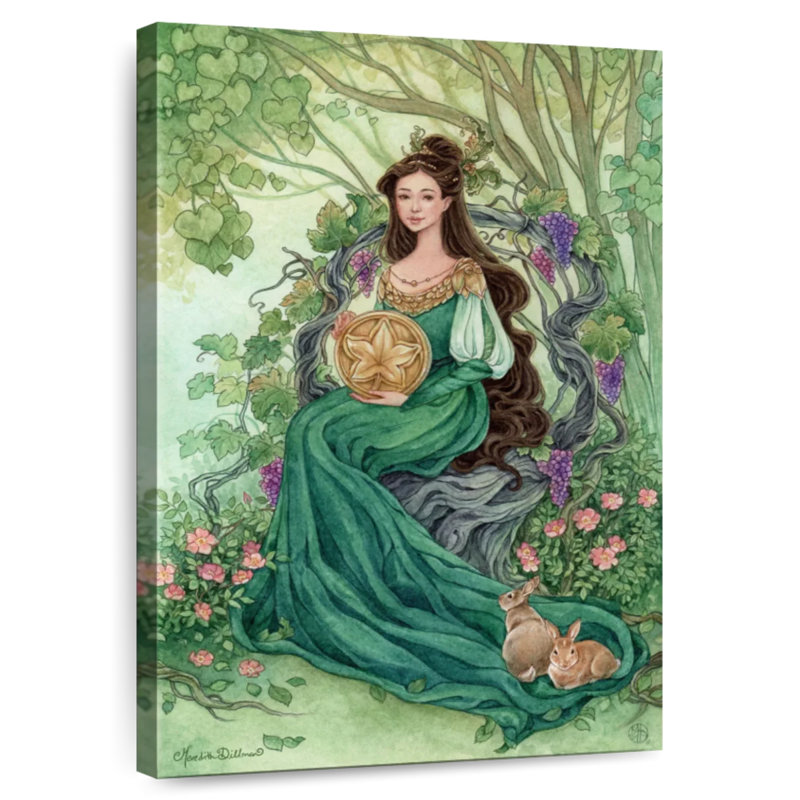Leisha, reine des pentacles, H 30 po x l 20 po