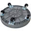 Chariot à tambour en plastique robuste 30 gallons et 55 gallons - Chariot tambour en plastique durable 900 lb Capacité - Chariot de baril avec 5 roulettes pivotantes, ensemble de 2 pièces