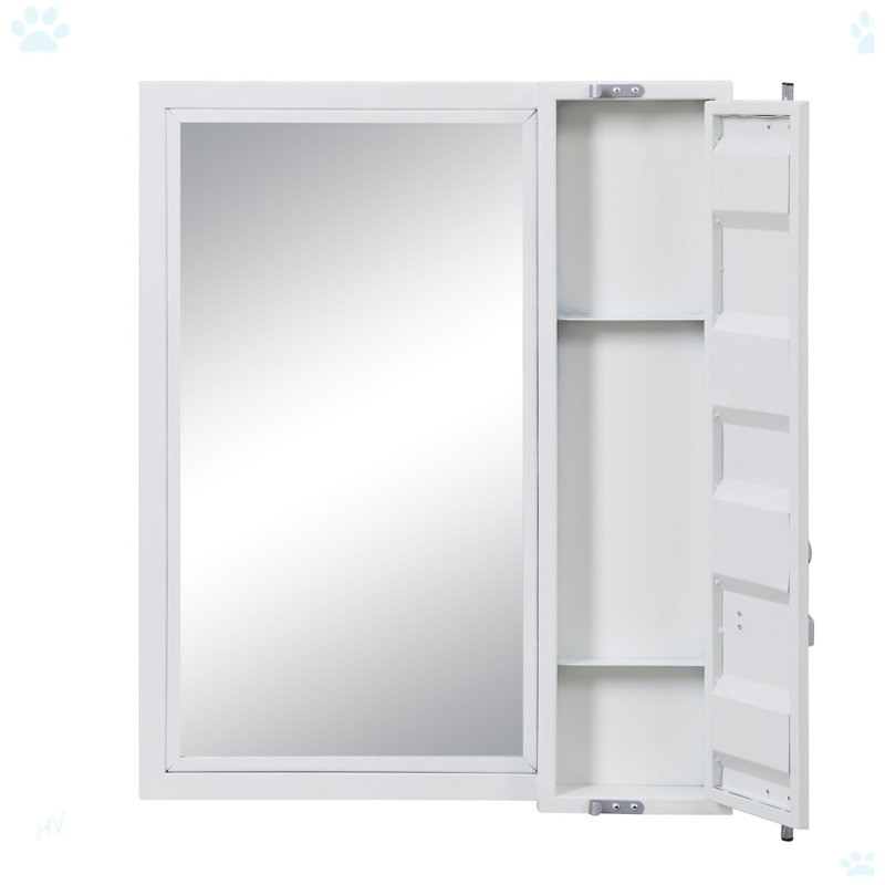 Miroir de salle de bain moderne pour salle de bain, Blanc
