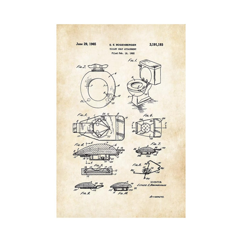 Toilet Seat - Wrapped Canvas Print, 101.6 cm H x 66.04 cm W x 3.175 cm D