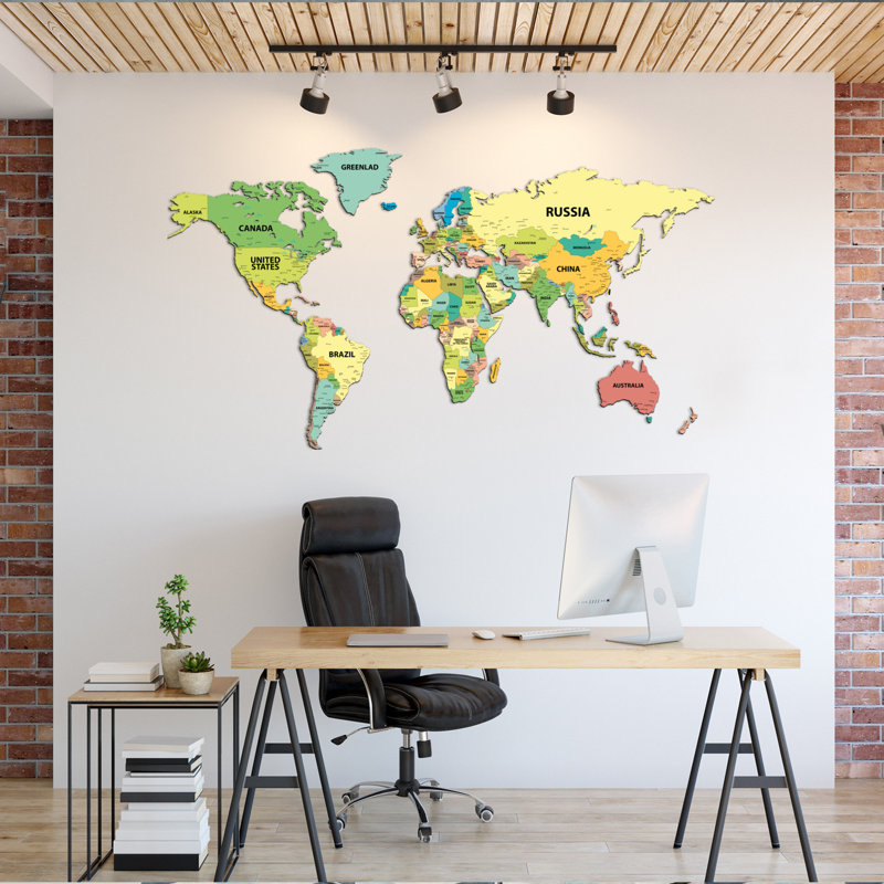 World Map - Political Map, 190 x 105 cm