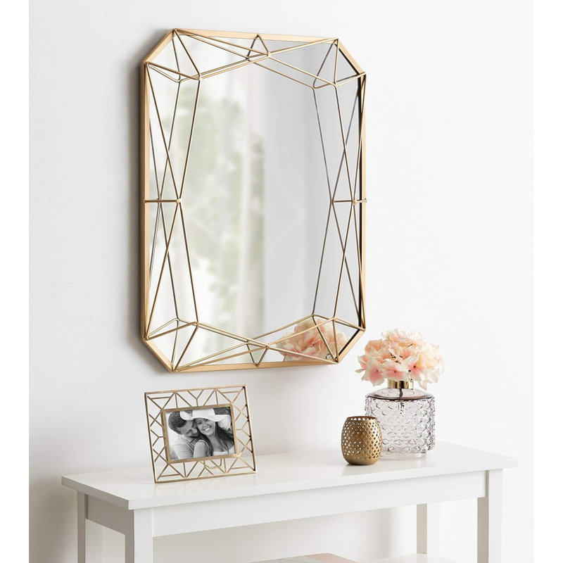 Winfred Metal Flat Mirror, Gold
