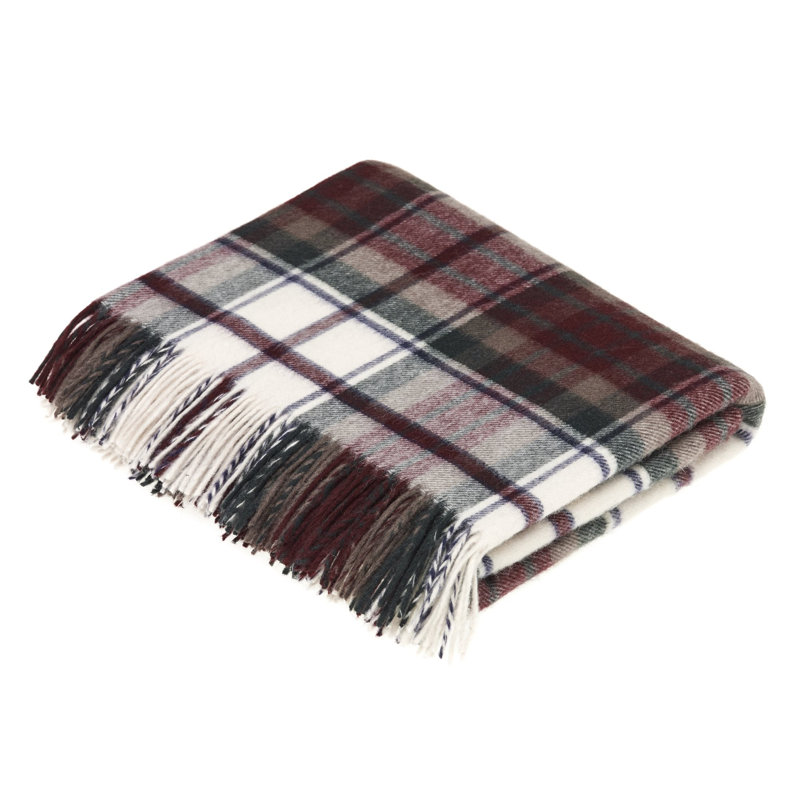 Jeté tartan en laine d'agneau mérinos Tartan