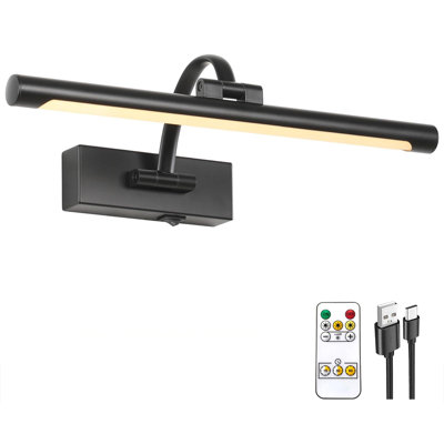 LED Picture Lights for Wall Rechargeable, Art Light for Paintings Wireless, Gallery Light for Artwork, (Black)