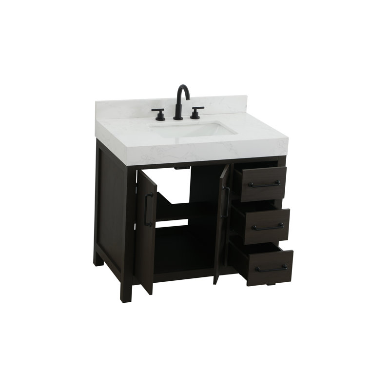 36 inch Single Bathroom Vanity_Traditional_VF60636-BS, Mocha Brown