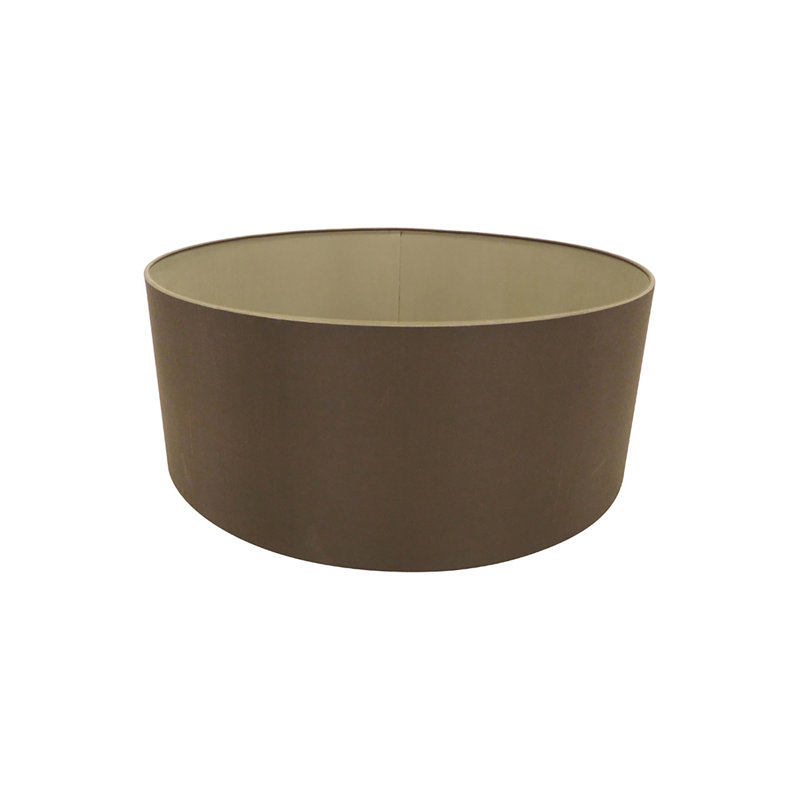 Cotton Drum Lamp Shade, Raw Cocoa, 20cm H x 50cm W x 50cm D