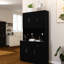 Garde-manger autoportant avec tablettes réglables - caractéristique de l'armoire peinte en noir