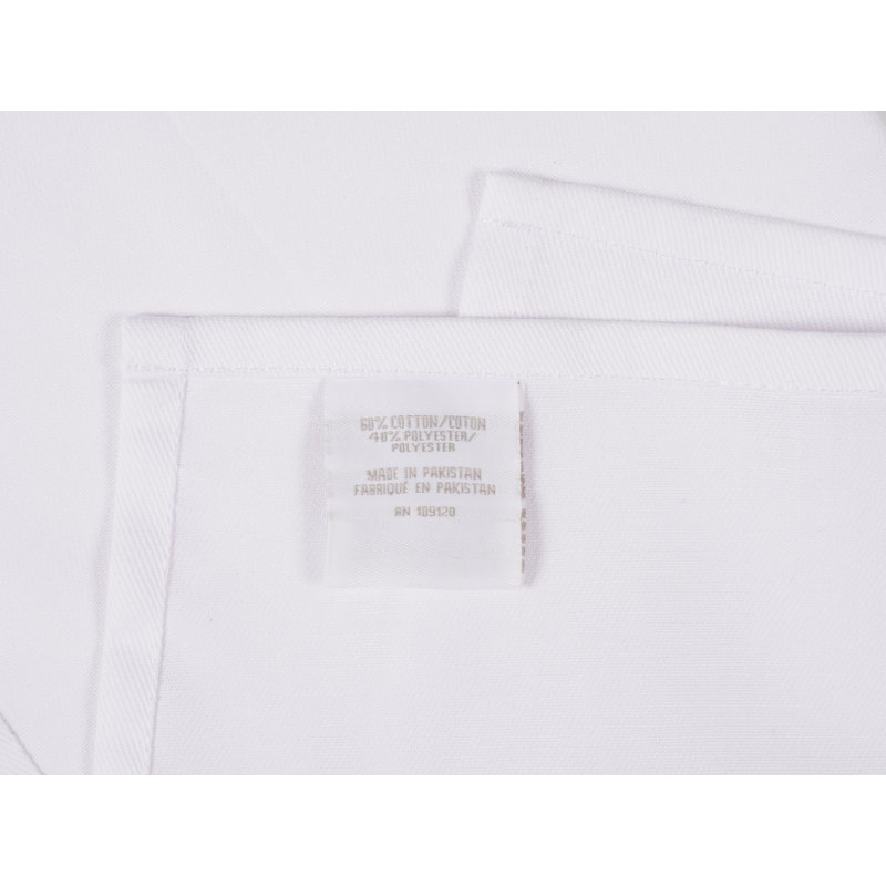 Allston Cotton Blend Solid Colour Square Napkin, White