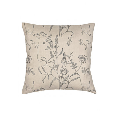 Oreiller 26 po x 26 po lin beige beige