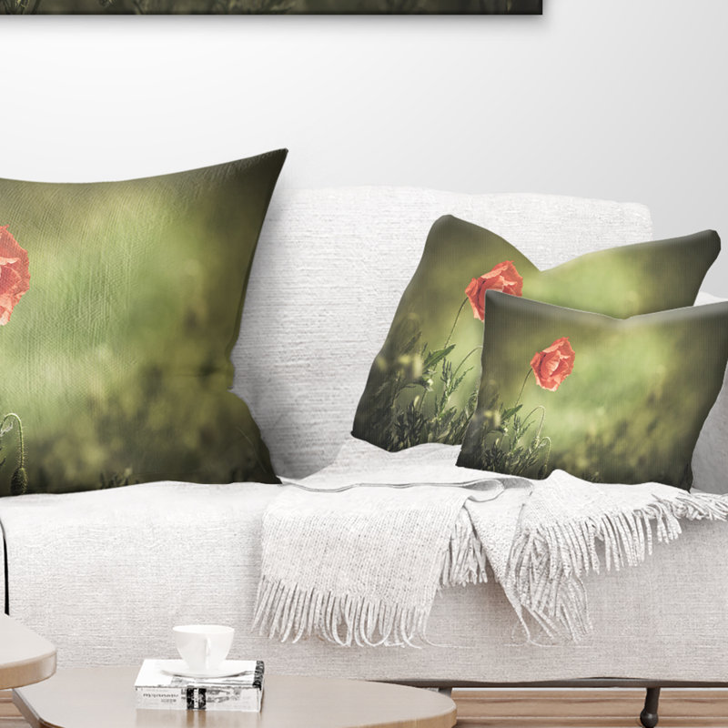 Coussin lombaire floral à fleur sauvage