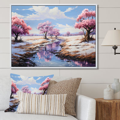 " Pink Coral Riverside Serenity "