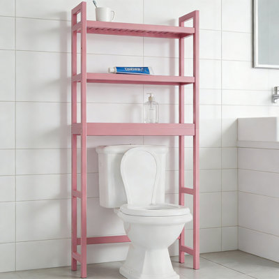 Bamboo Over-The-Toilet Storage Shelf Organizer, 3-Tier Adjustable Freestanding Space Saver Rack For Bathroom Essentials
