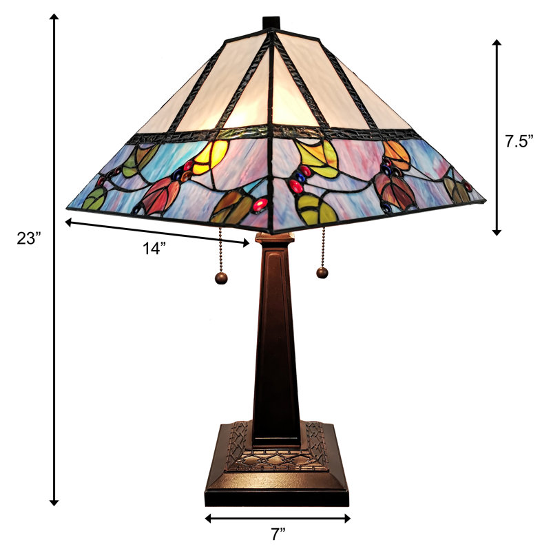 Saluzzo Metal Table Lamp, Yellow/Blue