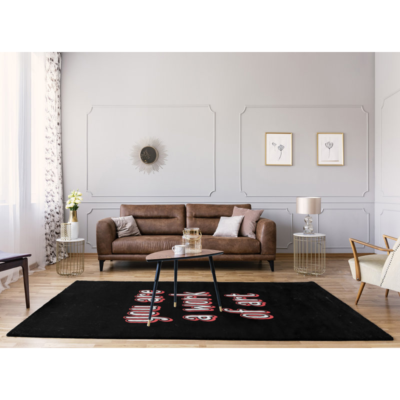 Tapis en poly-chenille style tableau noir work of art, Rectangle 9 pi x 12 pi