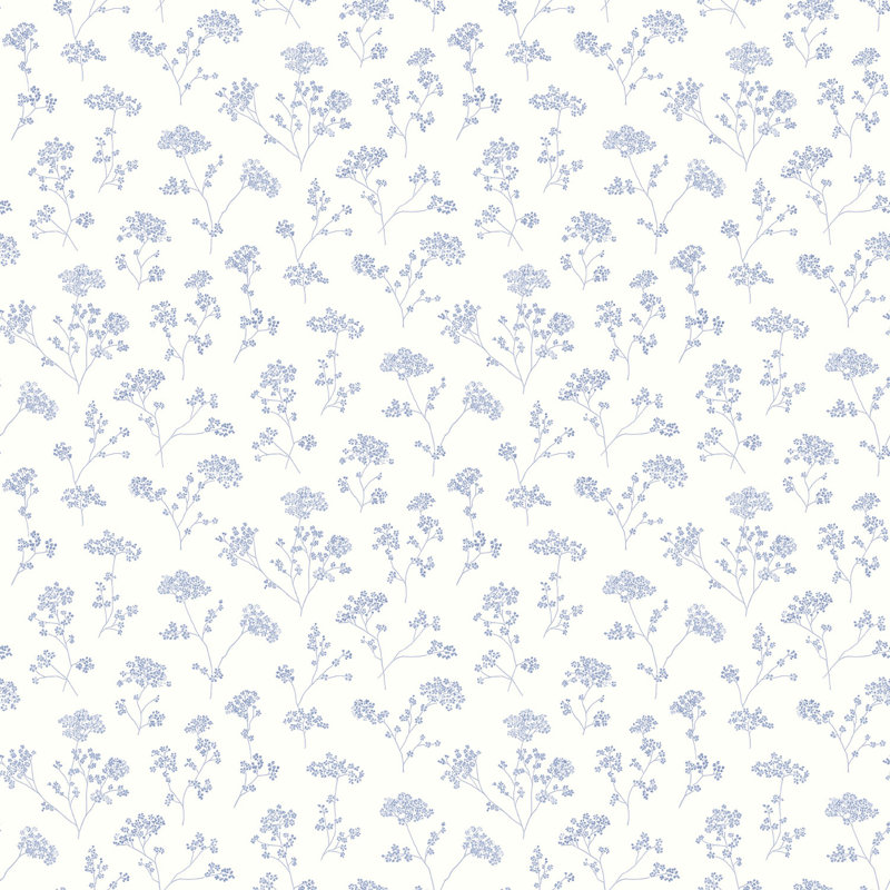 Santa Cruz 25.4m x 53cm Matte Wallpaper Roll, Blue/White