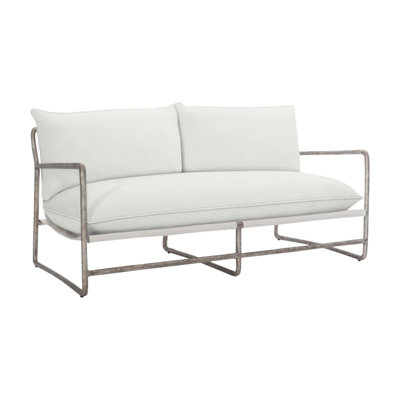 Sorrento 63'' Wide Powder Coated Aluminum Loveseat with Cushions