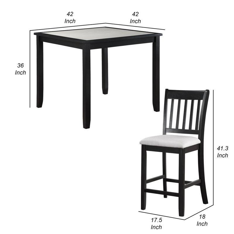 Jacomine 4 - Person Four Leg Dining Set
