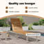 vidaXL Sun Lounger Reclining Oil Natural Outdoor Recliner Adjustable Garden