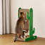 Grattoir à cactus pour chat, poteau à griffer en carton ondulé vertical, grattoir à chat durable avec base large pour chatons et chats adultes