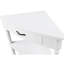 Table de coin à 3 niveaux blanc laiteux, 33,8 po, pieds en bois massif pour une utilisation fiable avec des espaces limités - salon, chambre à coucher, salle de bain, couloir, balcon à fixation simple 33,8 po-1880909195