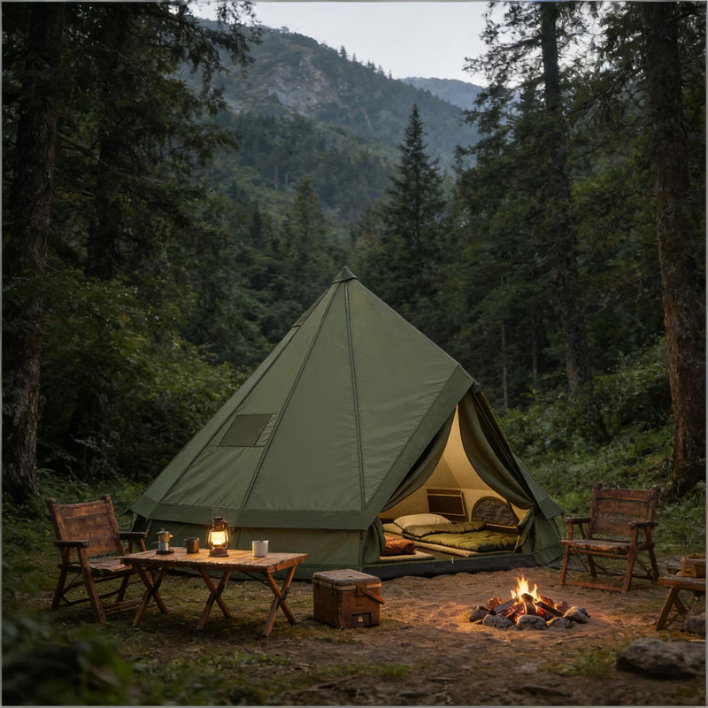 Tente de camping extérieure imperméable, tente tipi, tente de camping extérieure