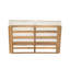 Ensemble de causeuse et table basse en bois d'acacia royal, beige