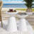 Serenita Outdoor Iron Side Tables With Flared Design, Set Of 2-2053467290