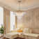 Yader 8 - Light Dimmable Tiered Bubble Chandelier with Textured Globe Glass