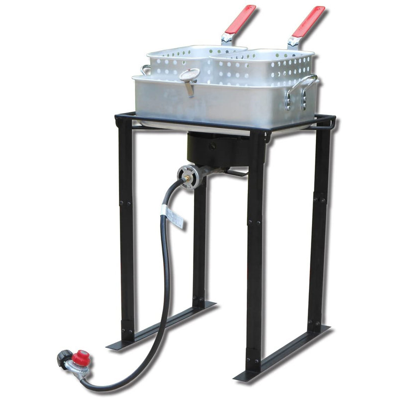 King Kooker 24? Rectangular Outdoor Cooker Package with Rectangular Fry Pan
