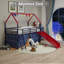 Lit mezzanine simple avec ensemble de rideaux avec glissade et rideau-1539475774