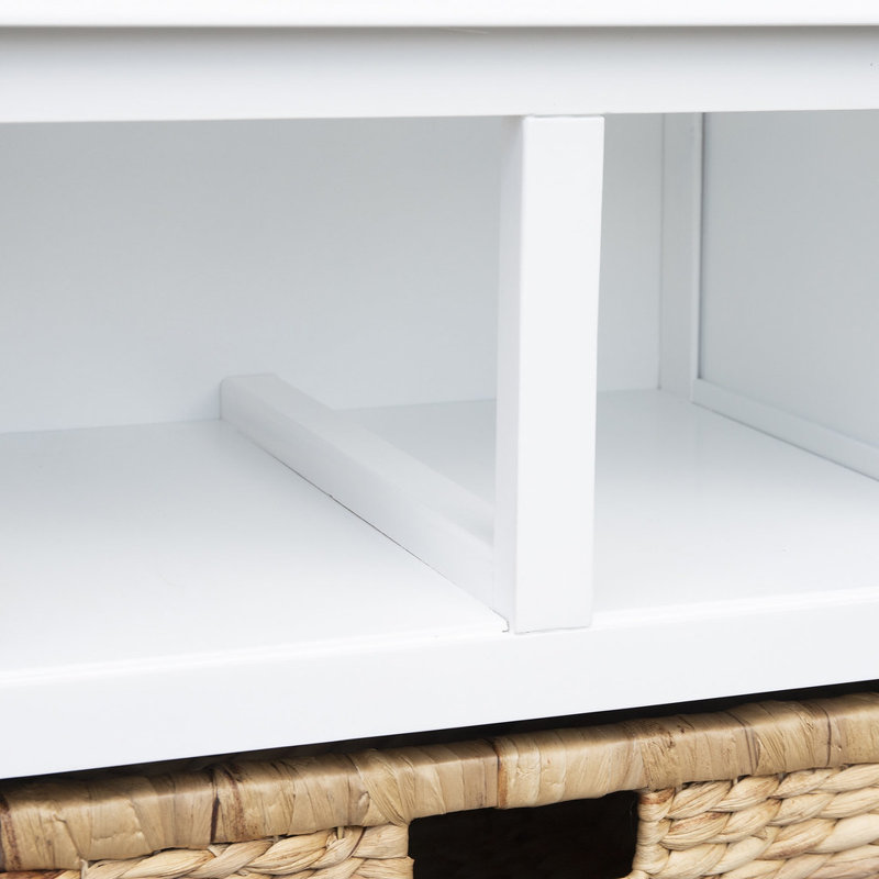 Barrera Open Shelf Basket Cabinet