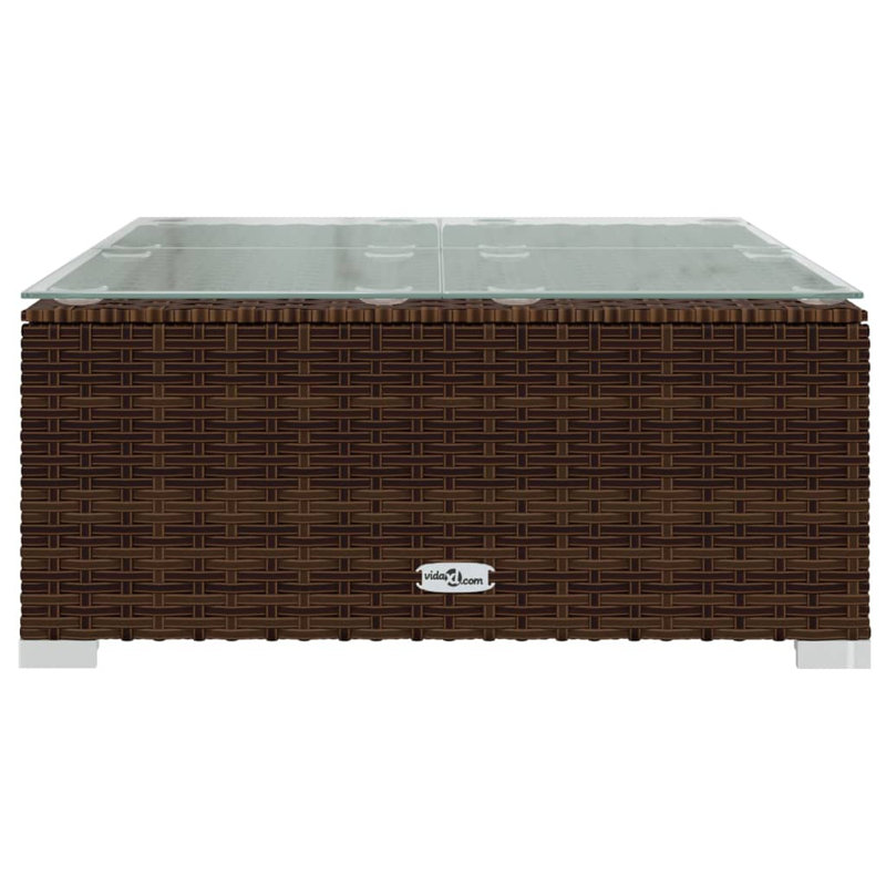 Table basse d'extérieur en rotin, Brown